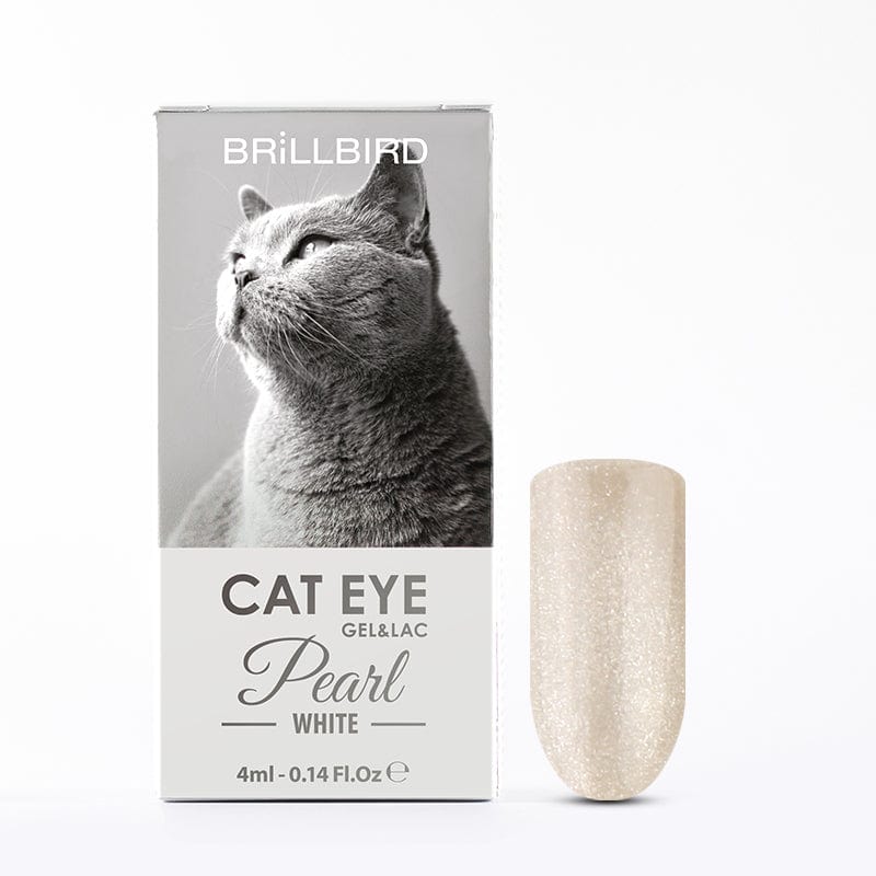 Brillbird Norge CAT EYE EXTRA Cat eye gel&lac pearl 4ml #whit