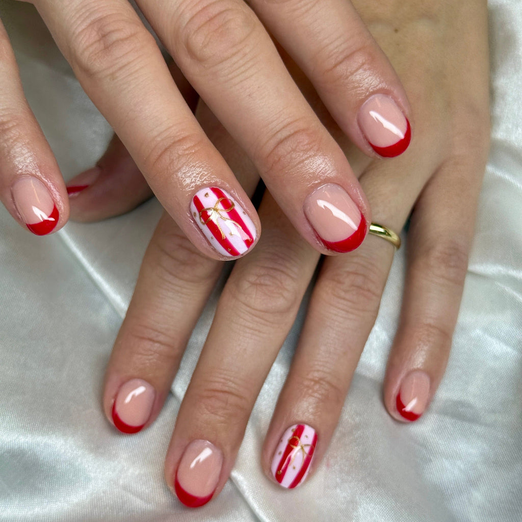 Brillbird Norge bundle Candy Cane Glam - Nail Kit