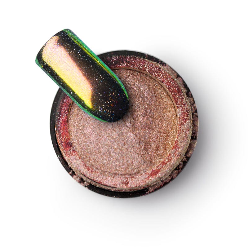 Brillbird Norge NAILART Chrome Pigment Pulver - Diamond holo russian gold