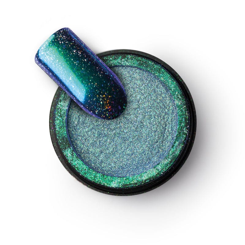 Brillbird Norge NAILART Chrome Pigment Pulver -Holo Turkis