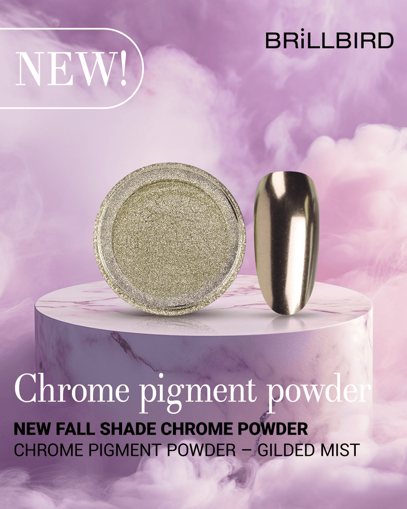 Brillbird Norge NAILART Chrome Pigment Pulver - Gilded Mist