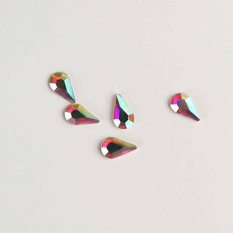 Brillbird Norge NAIL ART Clear AB Rhinestone (10stk) - Drop 5x8mm