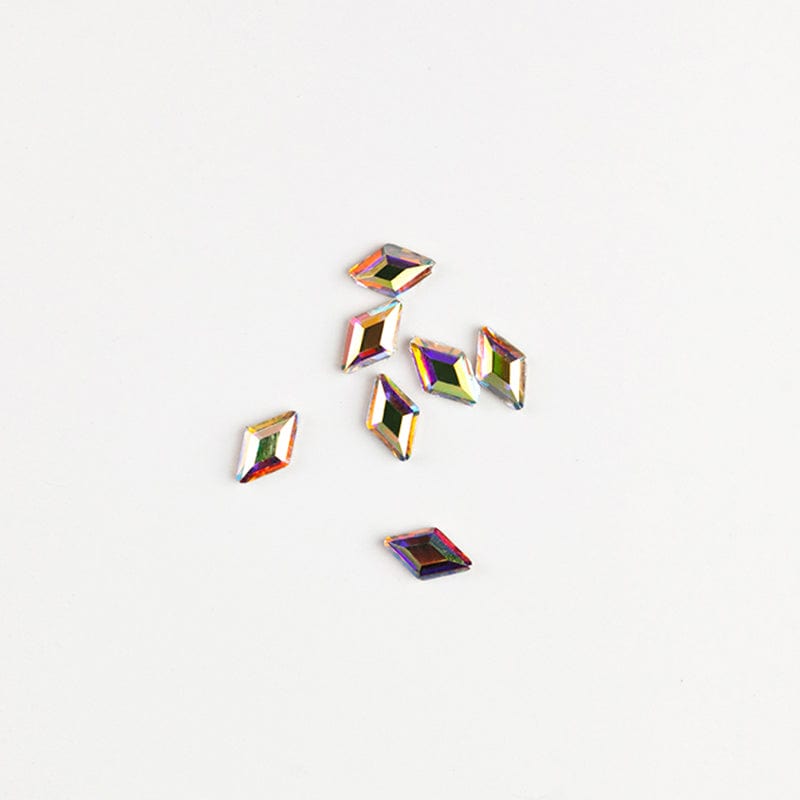 Brillbird Norge NAIL ART Clear AB Rhinestone (10stk) - Rhombus 3x5mm