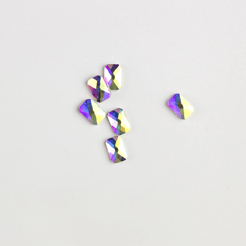 Brillbird Norge NAIL ART Clear AB Rhinestone (10stk) - Emerald 4x6mm