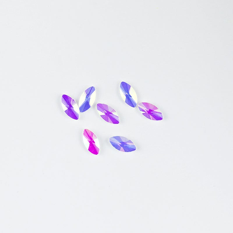 Brillbird Norge NAIL ART Pink AB Rhinestone (10stk) - Navette 3x6mm