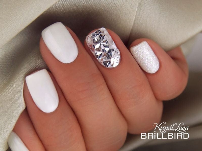 Brillbird Norge NAILART 3D Diamonds - Sølv