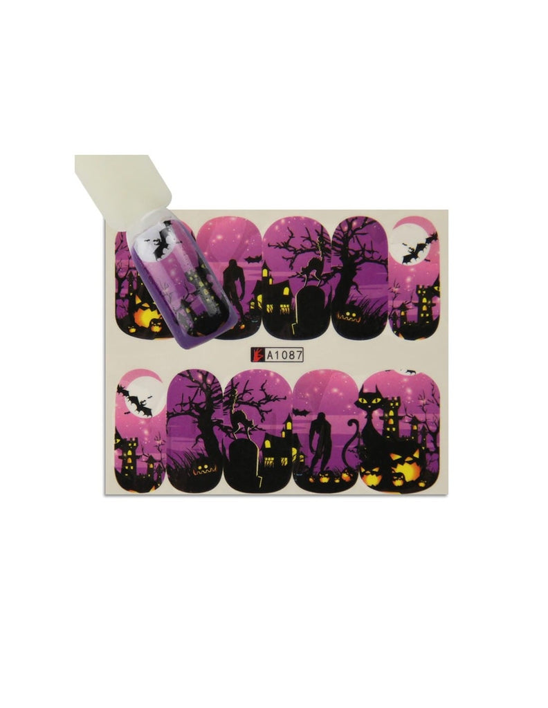 Brillbird Norge Nail art klistremerke (A1087) Halloween