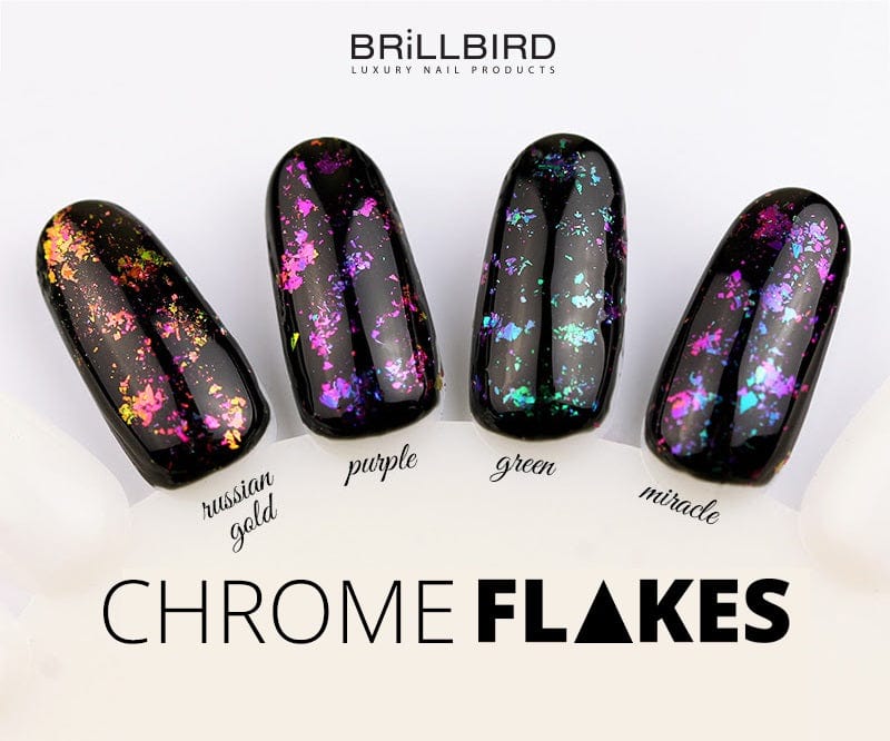 Brillbird Norge NAILART Chrome flake - Lilla