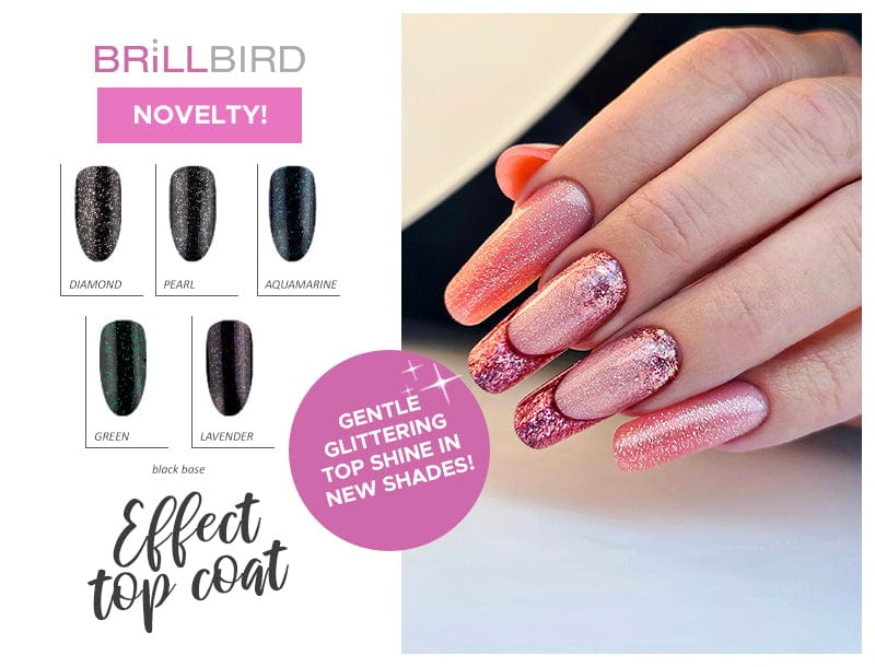 Brillbird Norge Effect Top Coat 4 ml Aquamarine