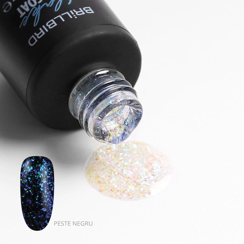 Brillbird Norge TOP GEL Flake Top Coat 4ml Bl
