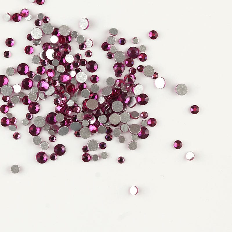 Brillbird Norge NAIL ART Fuchsia SS3 Rhinestone (100stk)Forskjellige farger