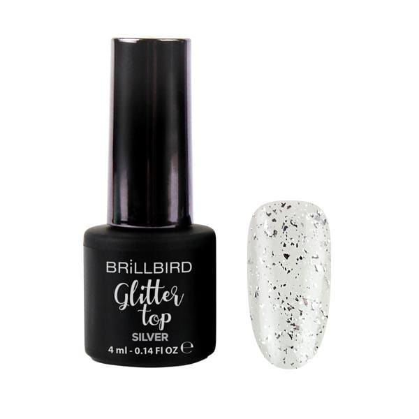 Brillbird Norge Sølv Glitter Glitter Top 4 ml