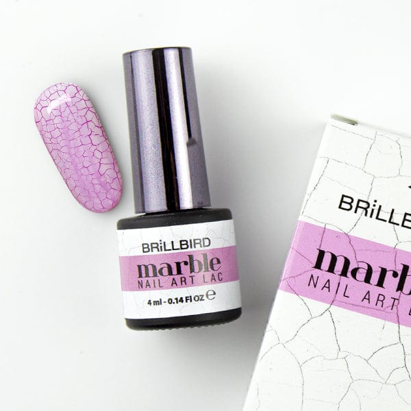 Brillbird Norge TOP GEL Marble Nail Art Top White