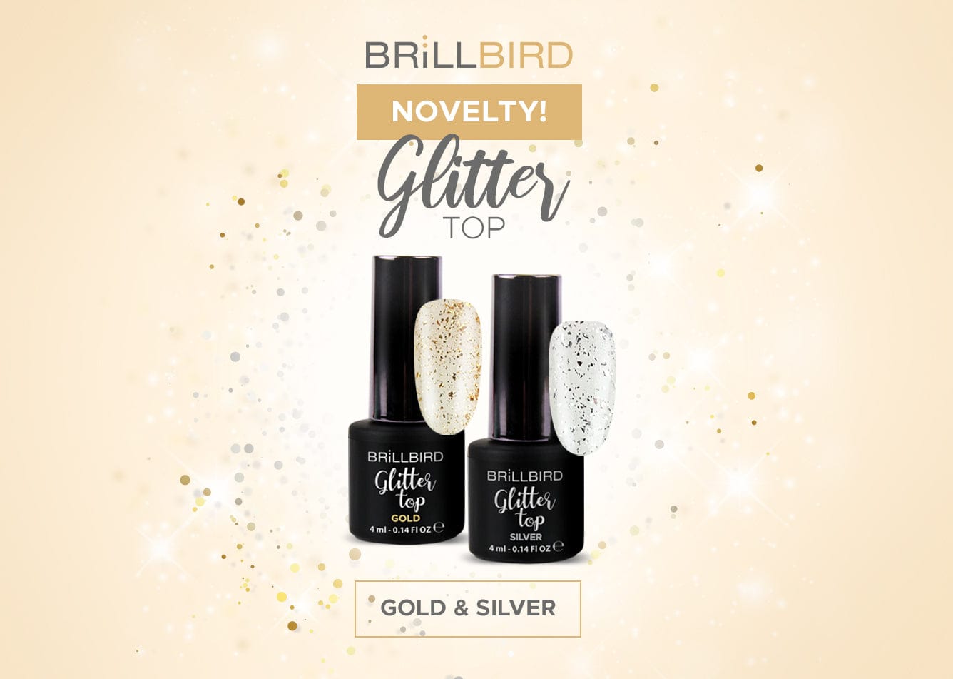 Brillbird Norge Glitter Top 4 ml